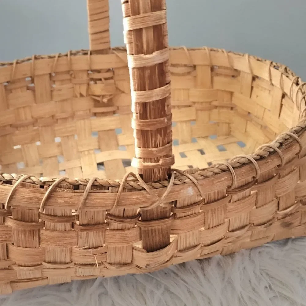 Handcrafted wicker basket vintage